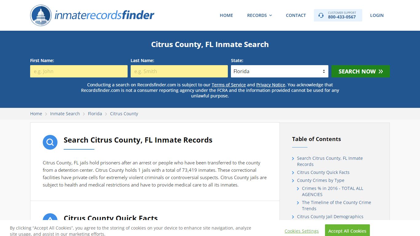 Citrus County, FL Inmate Lookup & Jail Records Online